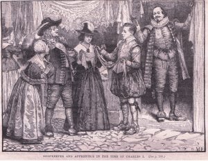 Shopkeeper and Apprentice in the Time of Charles I by Walter Stanley Paget